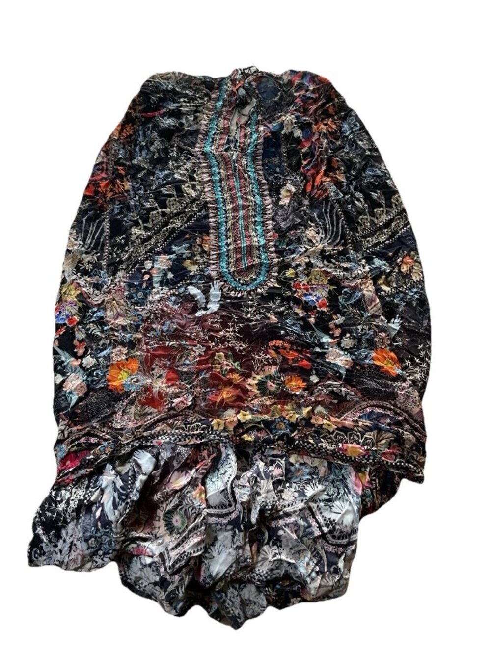 Manish Vaid Bohemian Top Like Dress Colorful One Size Colorful Flowing Artsy
